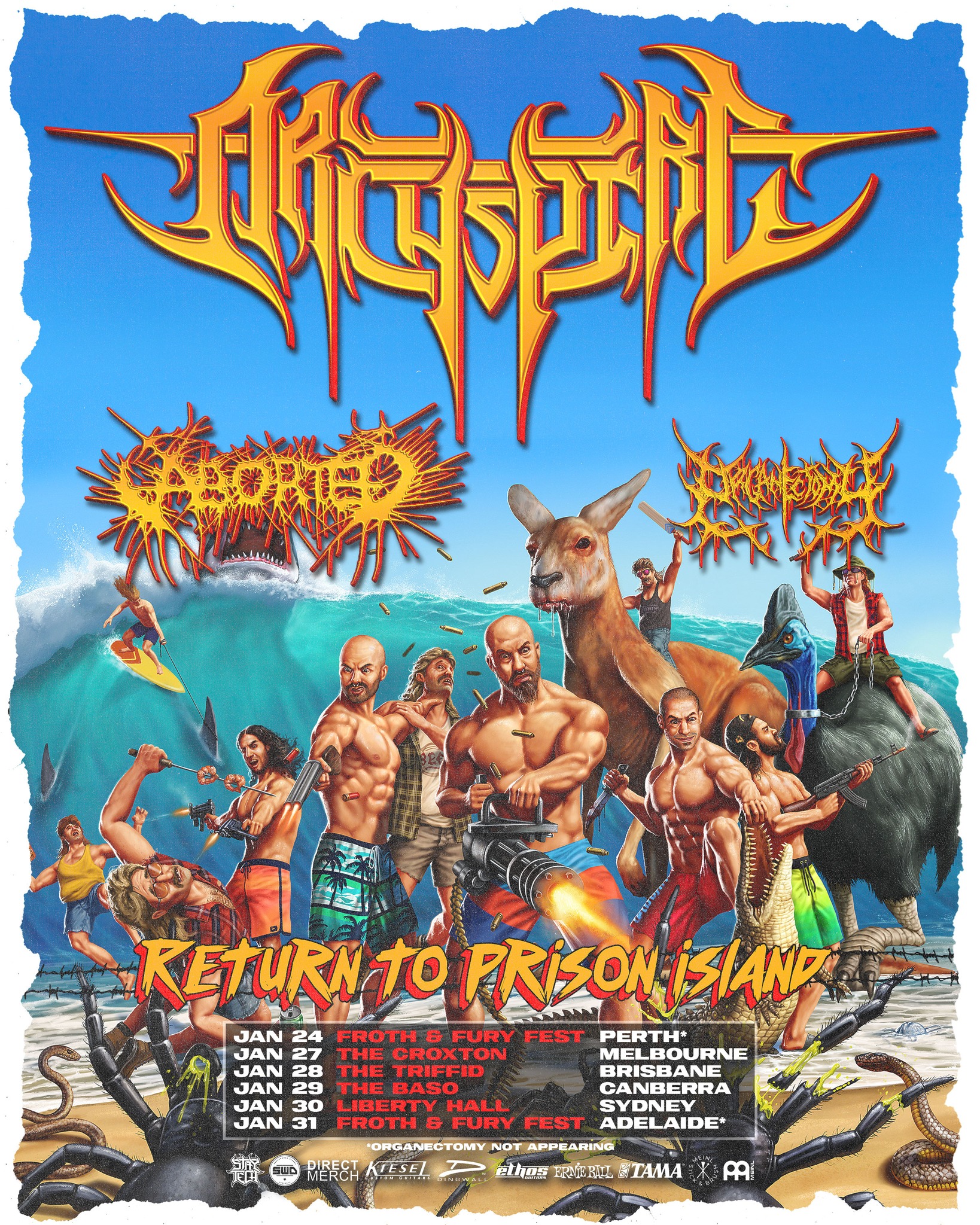 Aborted No Fear For Tomorrow Tour Poster 2026