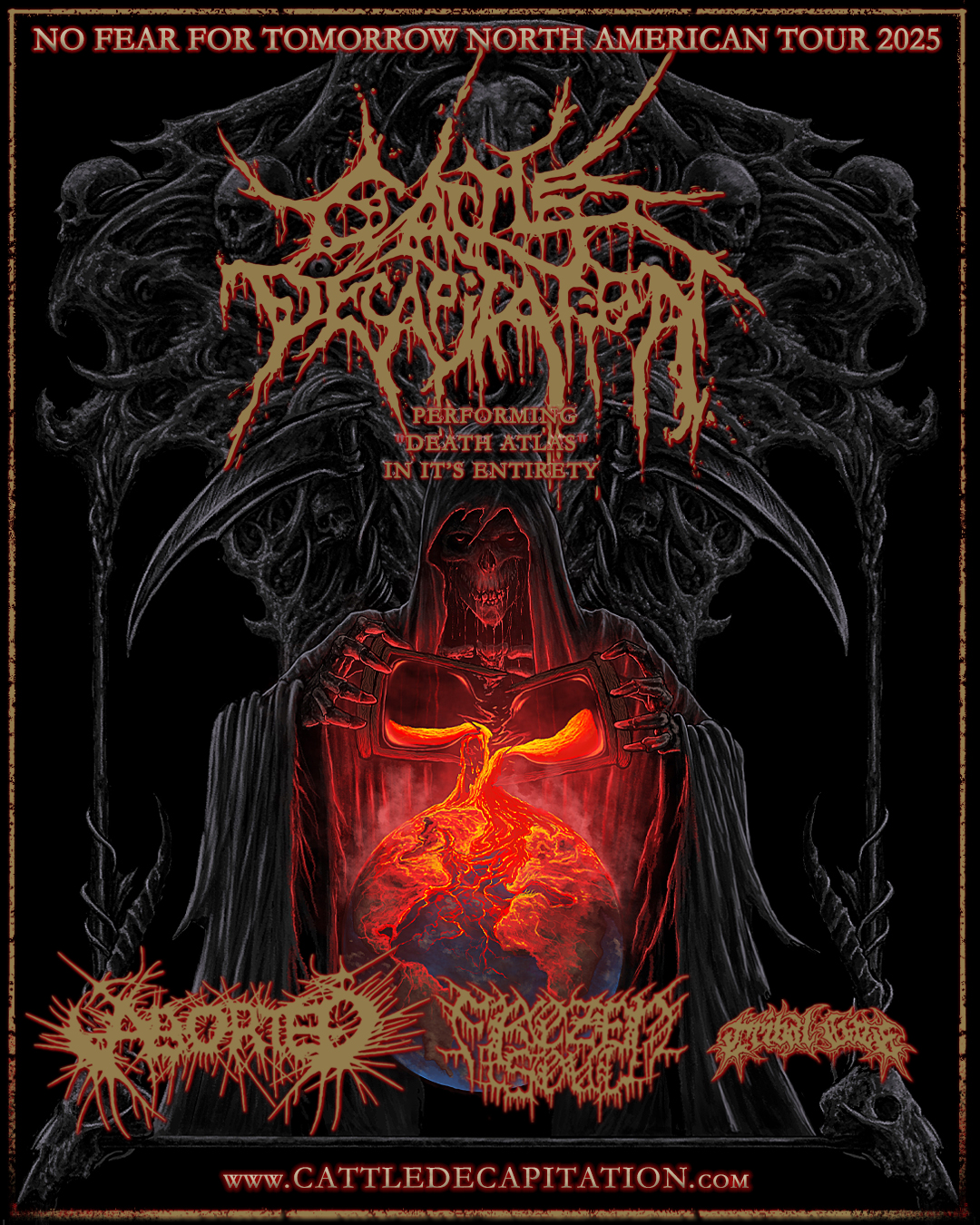 Aborted No Fear For Tomorrow Tour Poster 2025